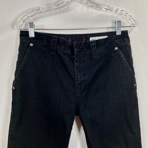 ZARA Black Denim Cropped Straight Leg Jeans Women's Size 6